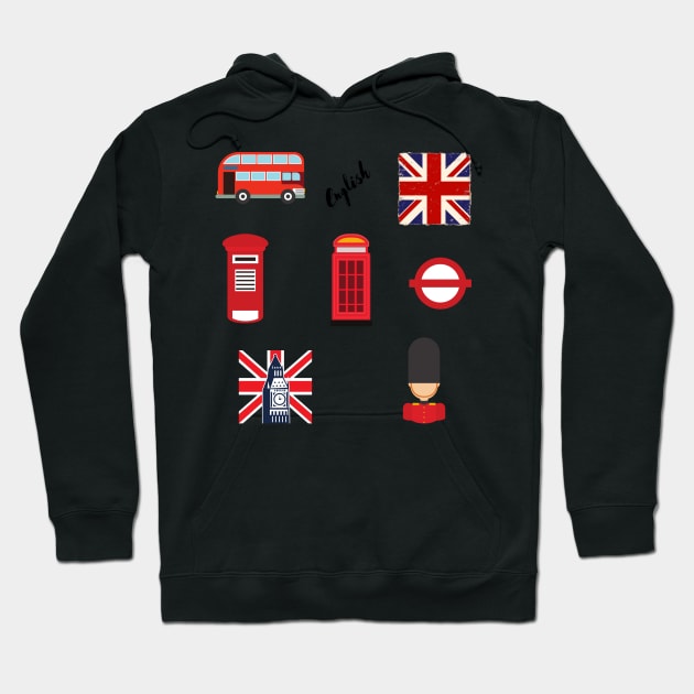 UK English Hoodie by Pris25